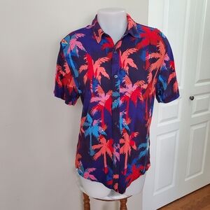 Guess Colorful Rayon Shirt mens small womens med